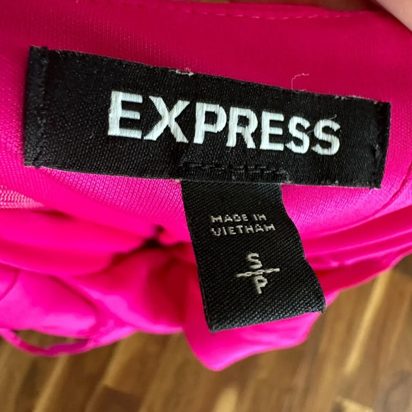 Express Hot Pink Spaghetti Strap Midi Dress size Small - Picture 6 of 6